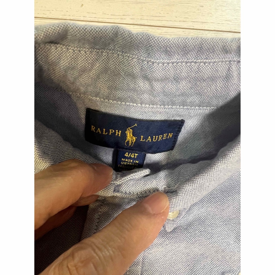 Ralph Lauren(ラルフローレン)のラルフローレン　ビッグポロボタンダウンシャツ110 キッズ/ベビー/マタニティのキッズ服男の子用(90cm~)(ブラウス)の商品写真