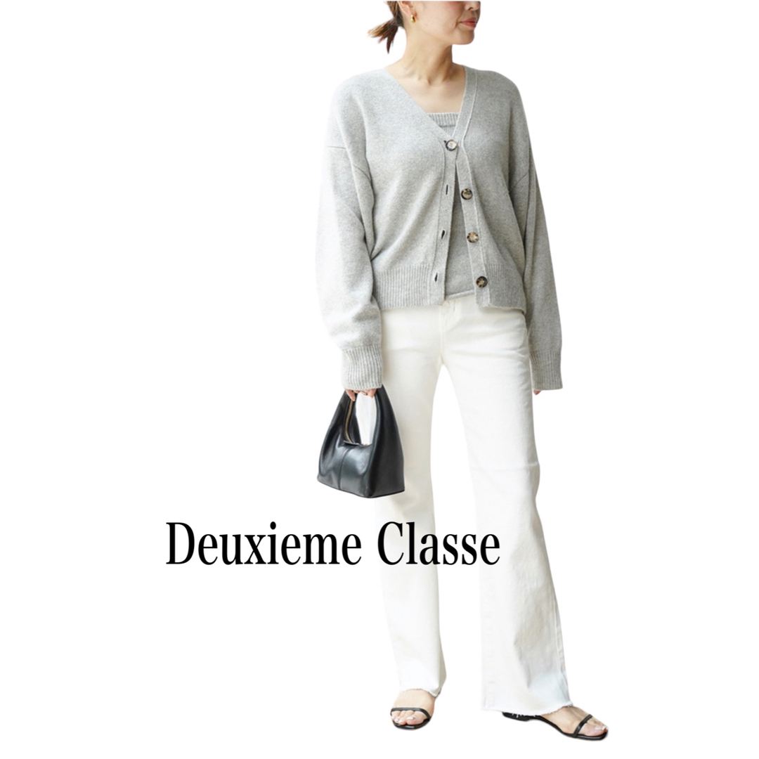 Deuxieme Classe カシミヤネック カーディガン-