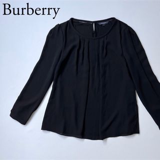 バーバリー(BURBERRY)の美品　BURBERRY LONDON バーバリー　ブラウス　ブラック　トップス(シャツ/ブラウス(長袖/七分))