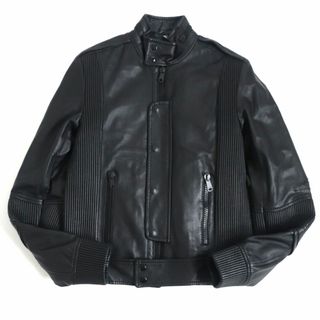 希少DIOR HOMME ディオールオム 2007マルチジップレザーブルゾン