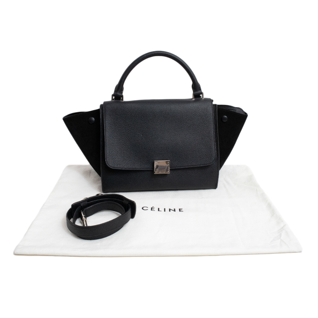 CELINE トラペーズ スモール ハンドバッグ レザー 2WAY