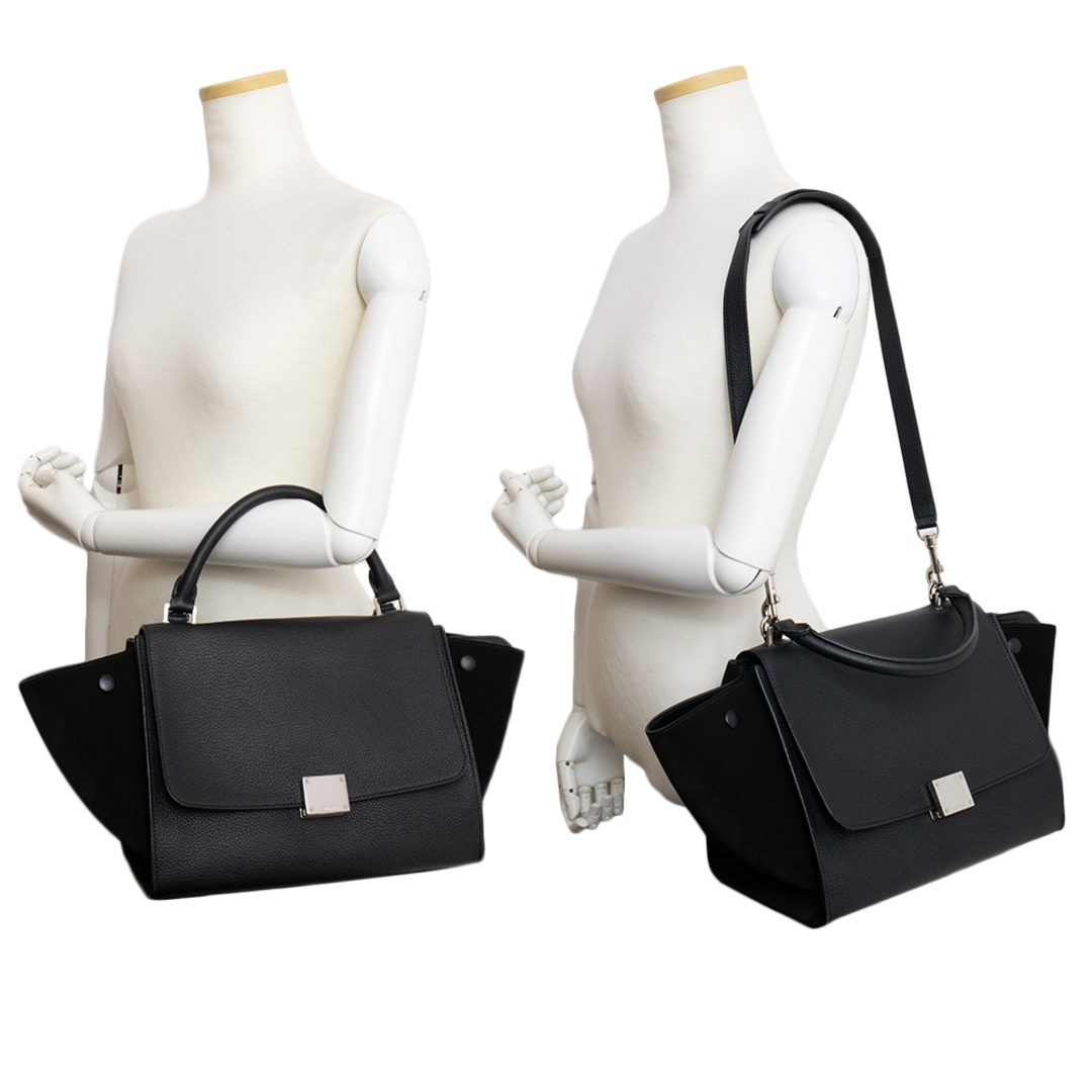 CELINE トラペーズ スモール ハンドバッグ レザー 2WAY