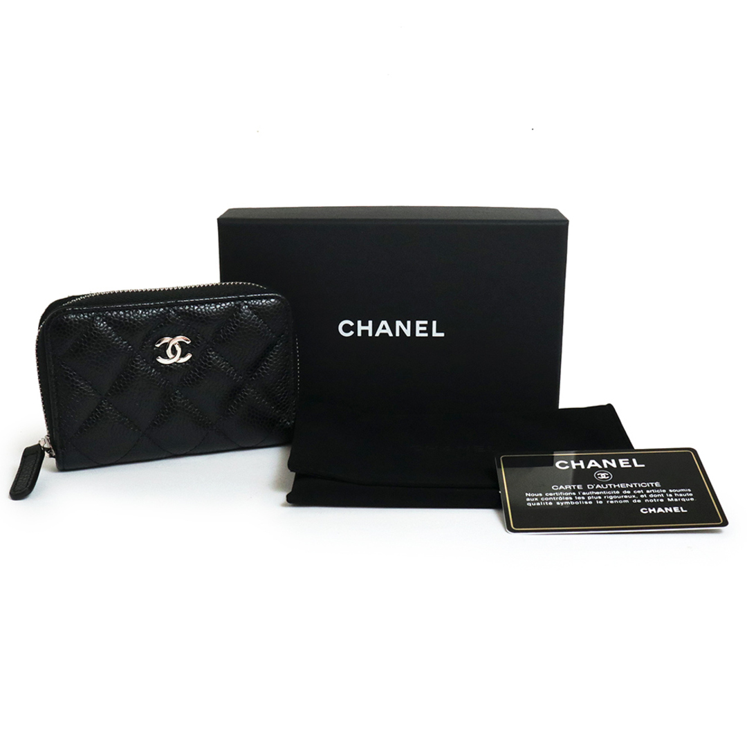 シャネル コインケース ボーイシャネル マトラッセ 未使用 ブラック キャビアスキン レザー CHANEL | 小銭入れ カードケース ファッション サイフ ブランド小物 レディース 美品 プレゼント