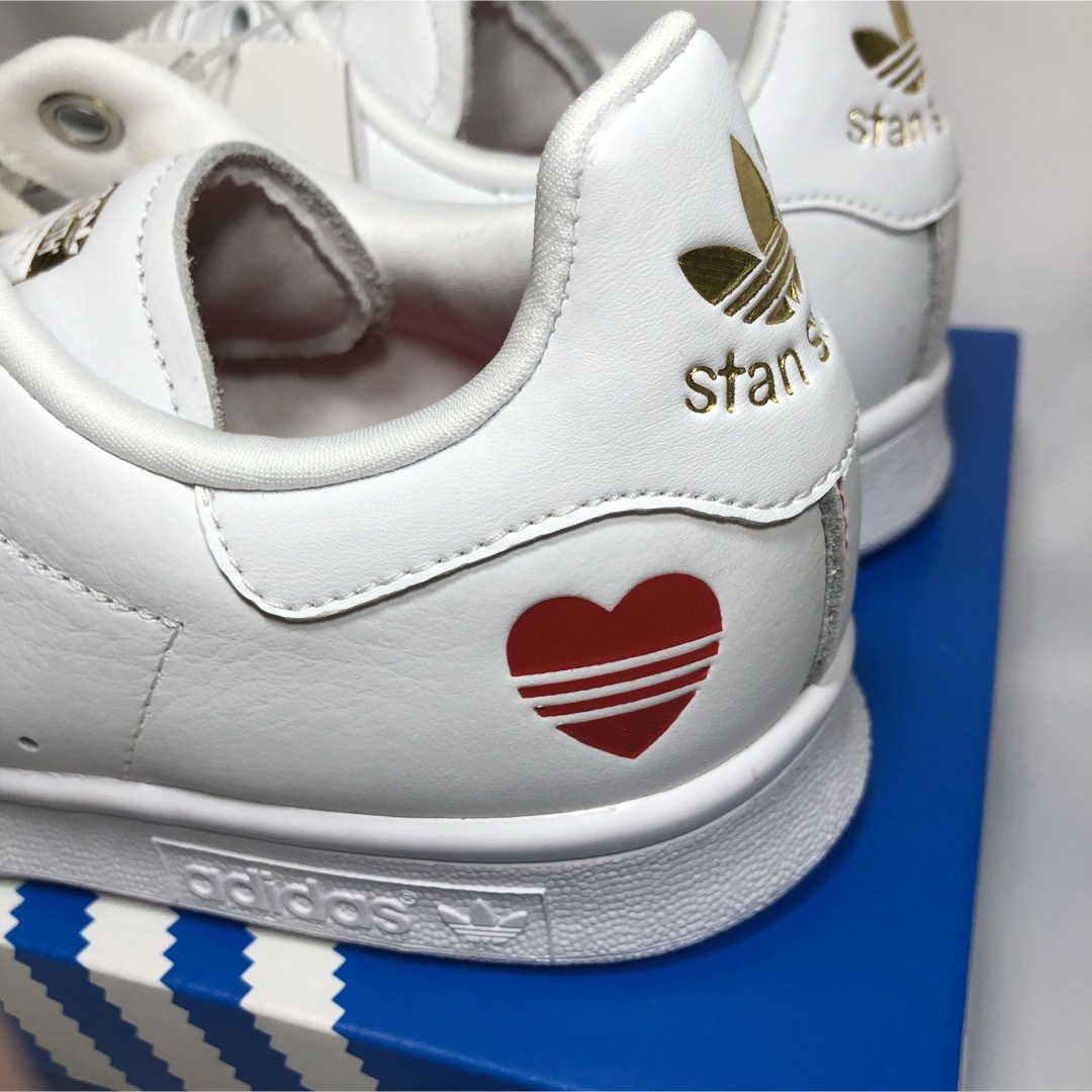 新品 adidas スタンスミス ハート スニーカー ホワイト レッド