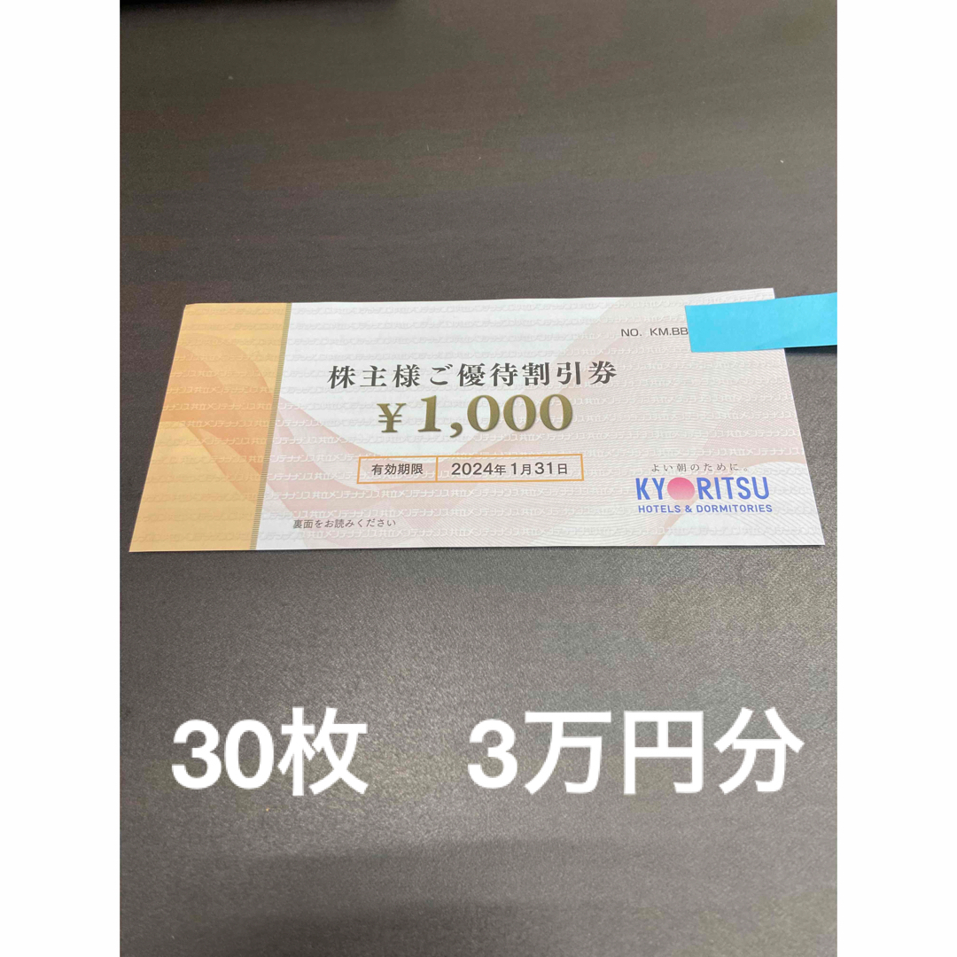 30000円分 共立メンテナンス株主優待 割引券の通販 by ryutomodai's ...
