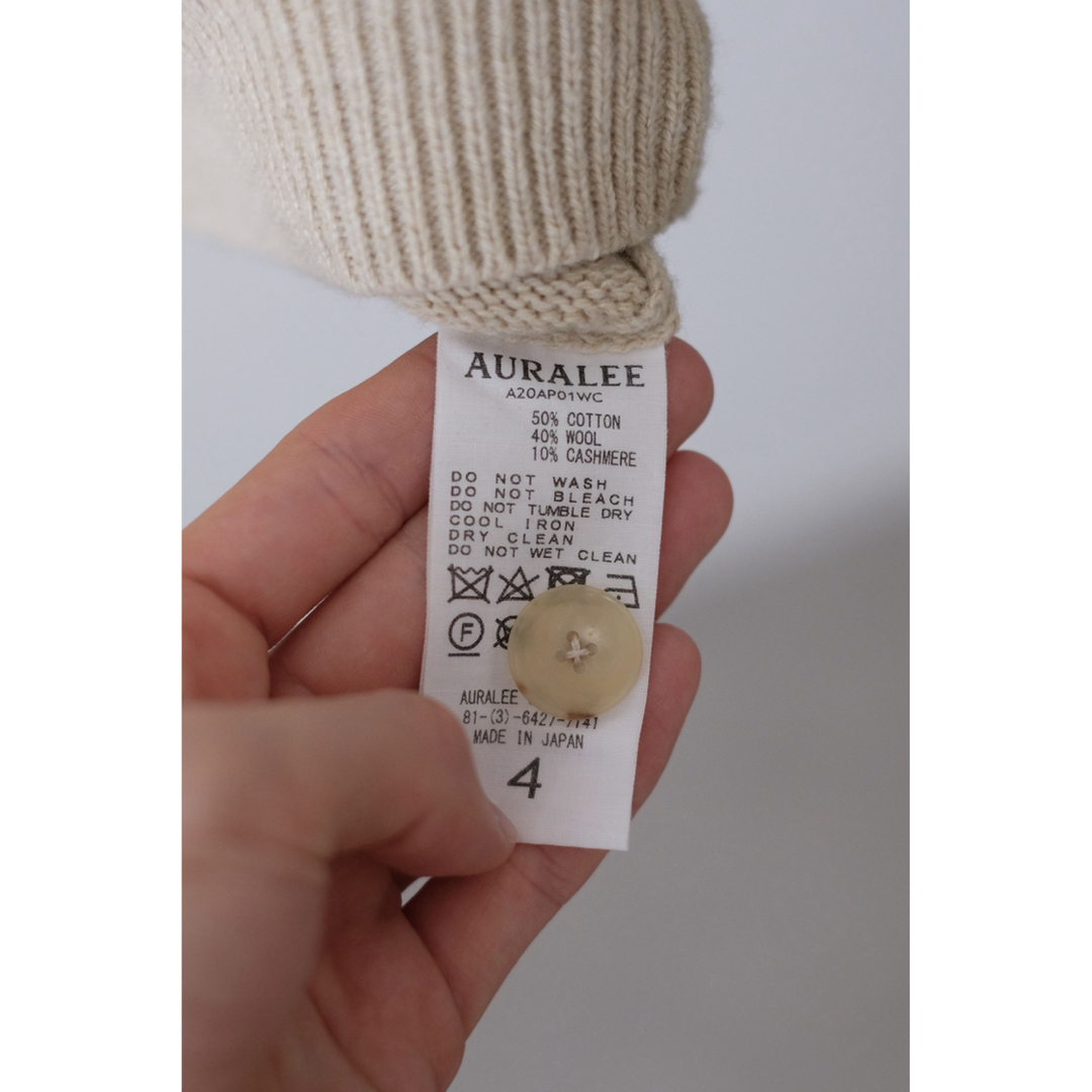 auralee 20aw コットンウールカシミヤニットポロ