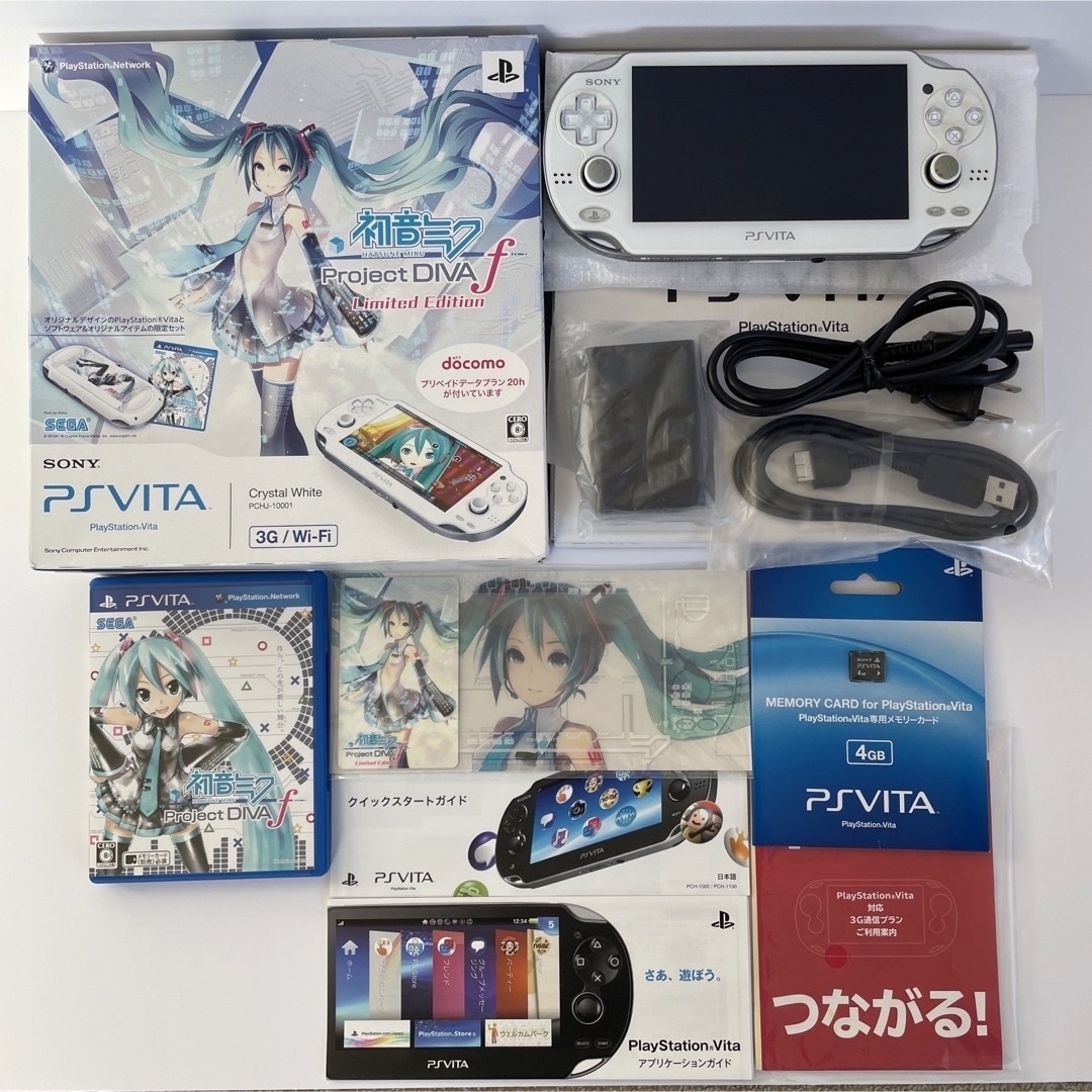 PlayStation Vita(プレイステーションヴィータ)の美品 完品  限定版 PS Vita 初音ミク Limited Edition エンタメ/ホビーのゲームソフト/ゲーム機本体(携帯用ゲーム機本体)の商品写真