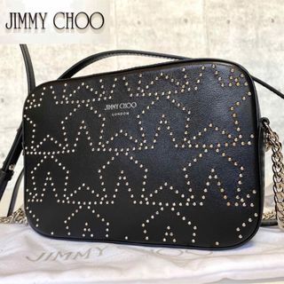 ジミーチュウ(JIMMY CHOO)の【未使用級】JIMMY CHOO BLACK グラフィックスターショルダーバッグ(ショルダーバッグ)