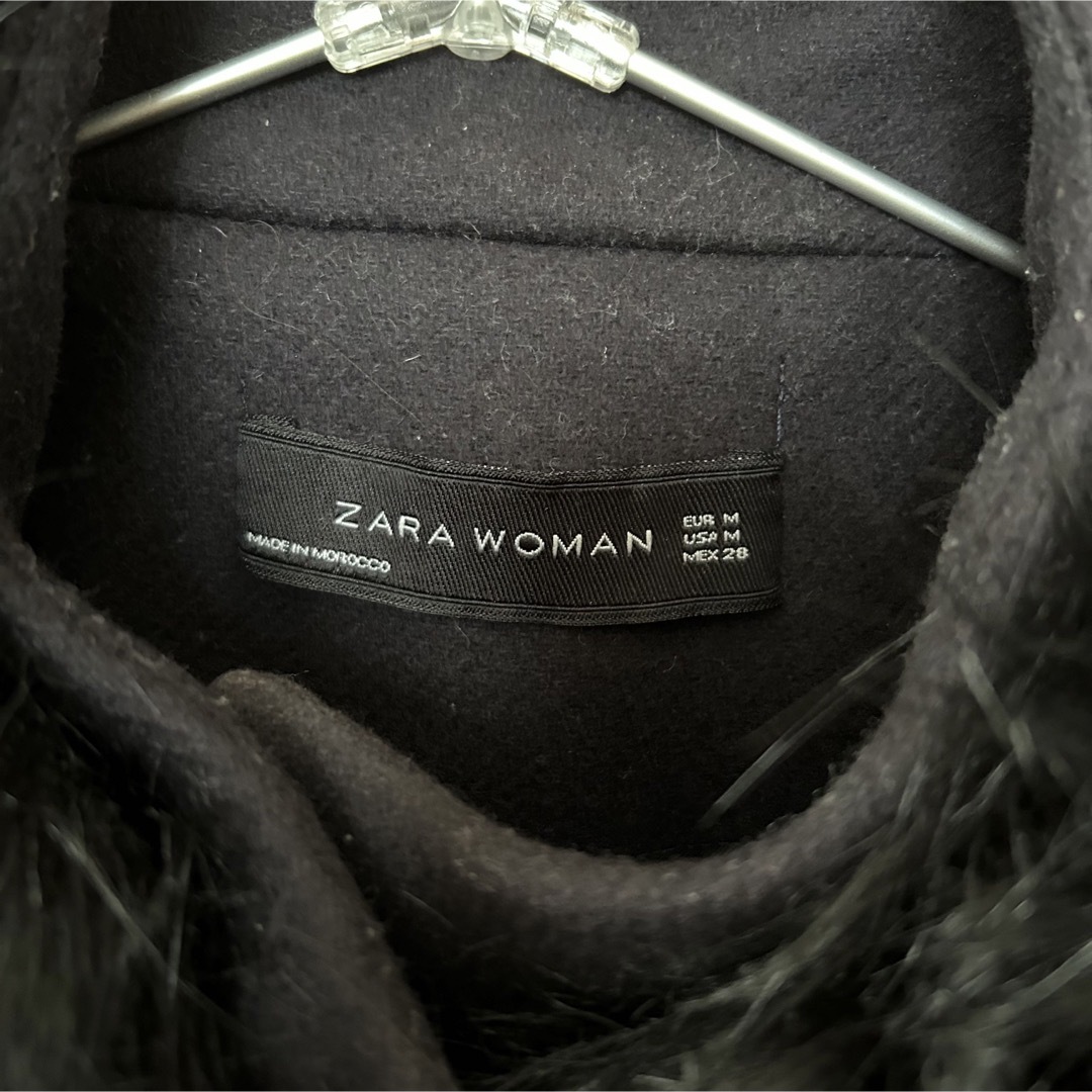 ZARA(ザラ)のZARA フェイクファーコート レディースのジャケット/アウター(ダッフルコート)の商品写真