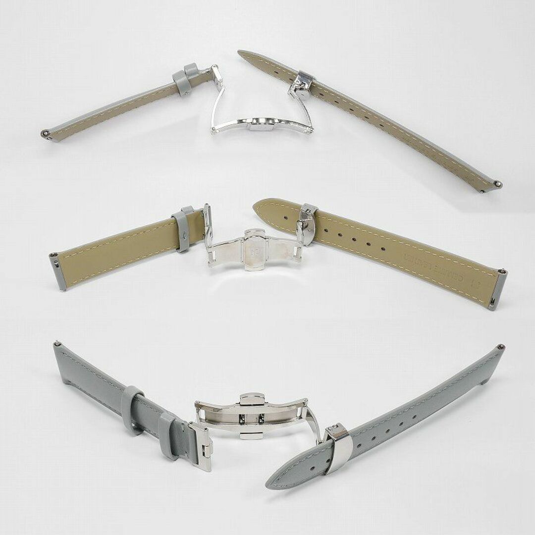 OMEGA(オメガ)のスウォッチ×オメガ 対応レザーベルト グレー Ｄバックル付き メンズの時計(レザーベルト)の商品写真