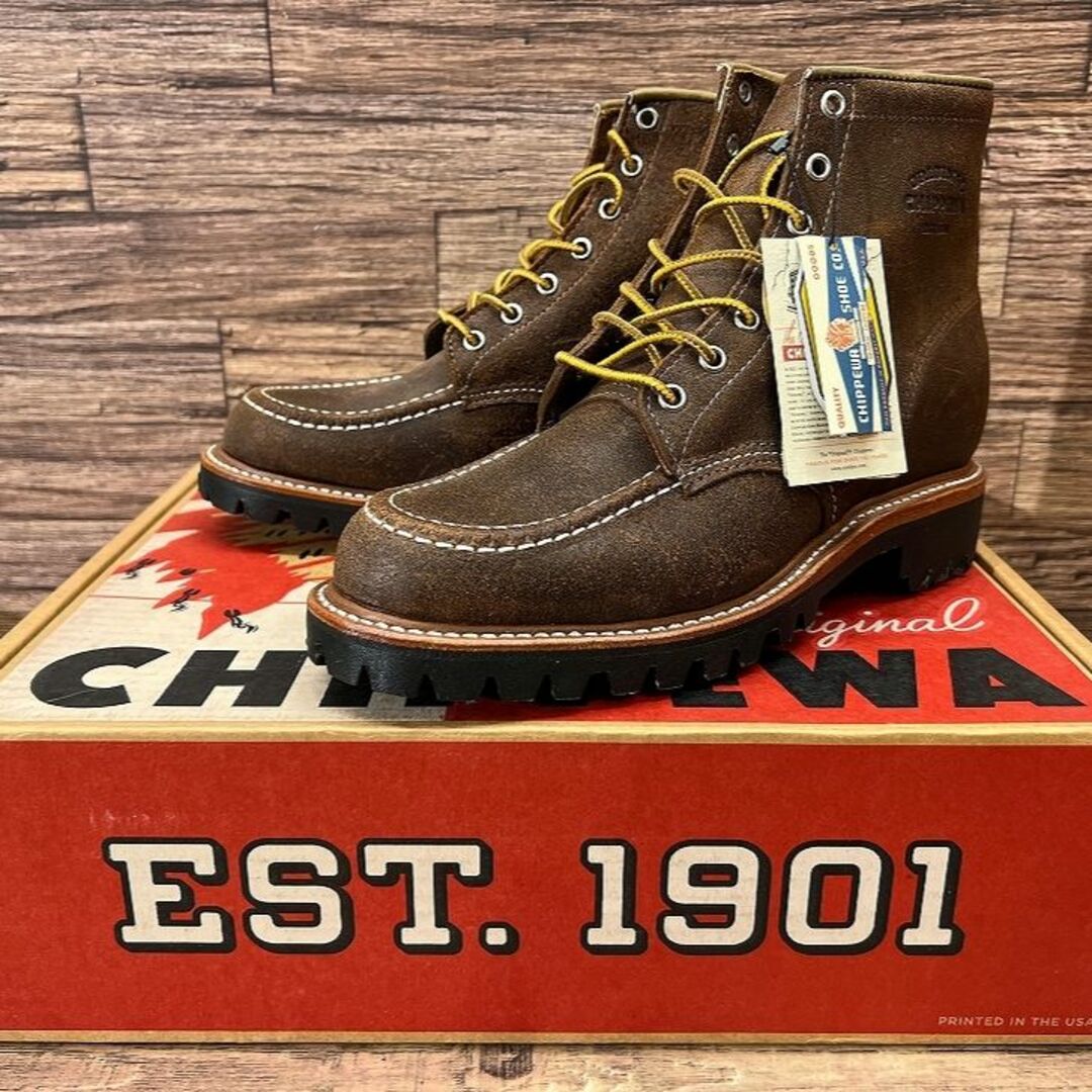 CHIPPEWA(チペワ)の新品 チペワ 1901M64 ホーウィン ラフアウト ラギッド ブーツ 8.5① メンズの靴/シューズ(ブーツ)の商品写真