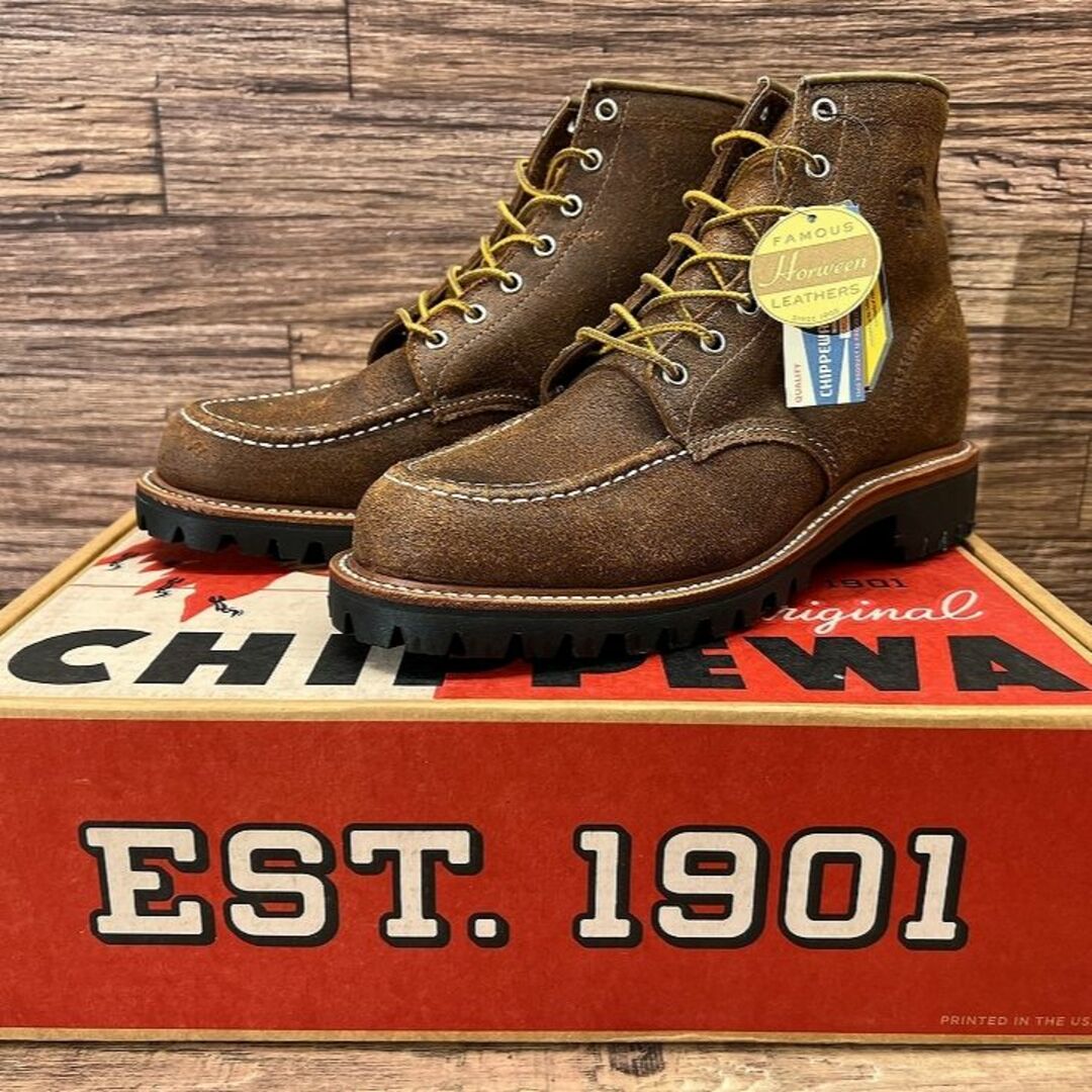 CHIPPEWA(チペワ)の新品 チペワ 1901M64 ホーウィン ラフアウト ラギッド ブーツ US9① メンズの靴/シューズ(ブーツ)の商品写真