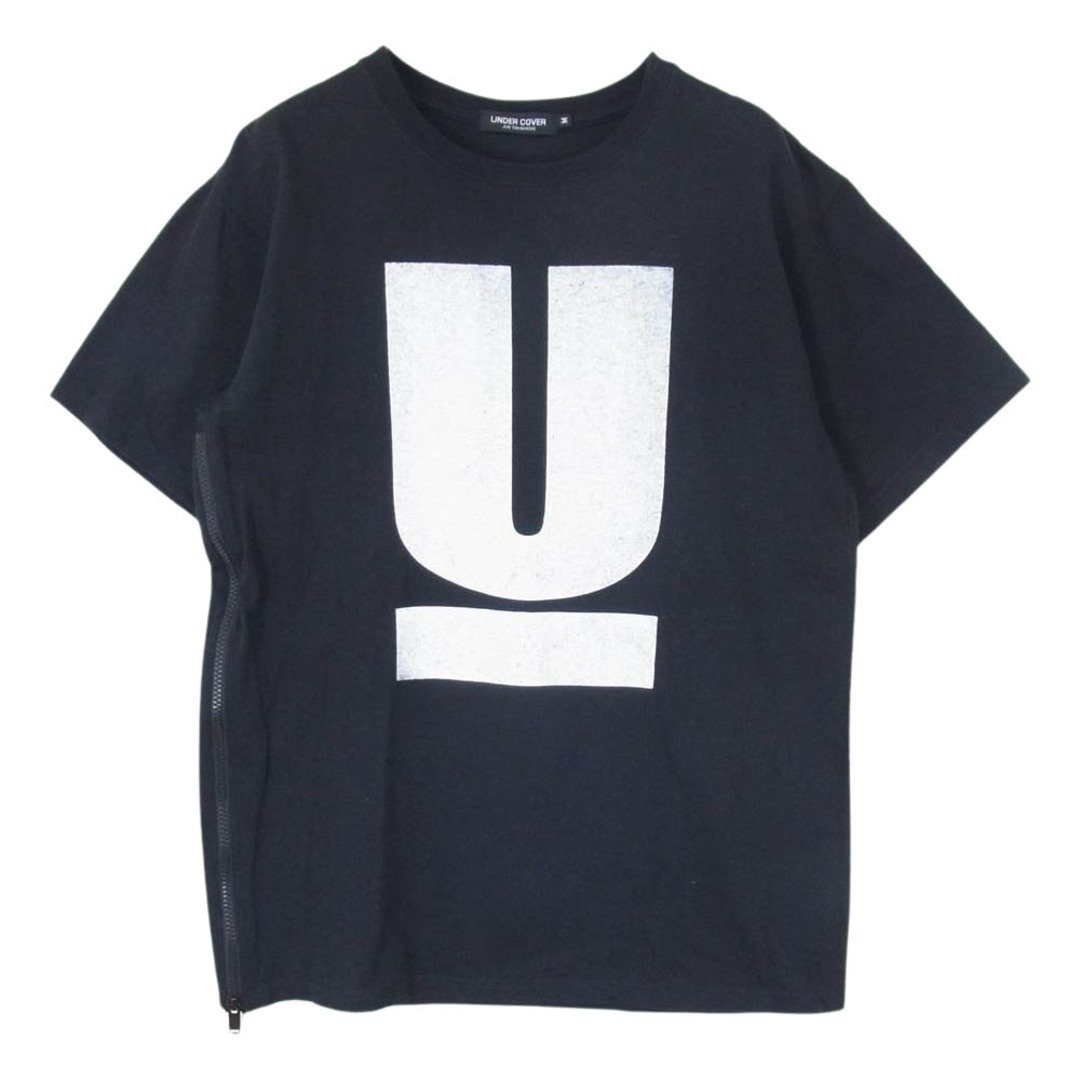 UNDERCOVER アンダーカバー Ｔシャツ SPECIAL EDITION REVOLUTION スペシャルエディション レボリューション Uロゴ プリント サイドジップ Tシャツ ブラック系 M