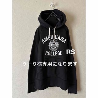 Americana「Americana college」プリントロゴ パーカー