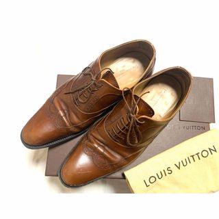 美品 ルイヴィトン ダミエ 革靴 ローファー ビジネス メンズ 26cm 本革-