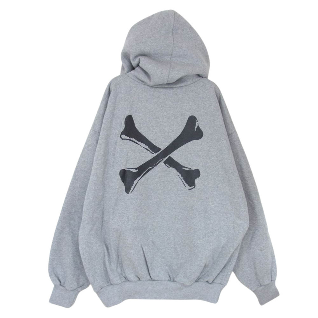 ネイビーM WTAPS CROSS BONES HOODY パーカー