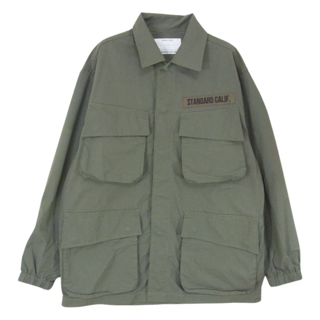 STANDARD CALIFORNIA(スタンダードカリフォルニア)のSTANDARD CALIFORNIA スタンダードカリフォルニア ジャケット Coolmax Stretch Ripstop Jungle Fatigue Jacket ジャングル ファティーグ ジャケット  モスグリーン系 MEIDIUM【中古】 メンズのジャケット/アウター(その他)の商品写真