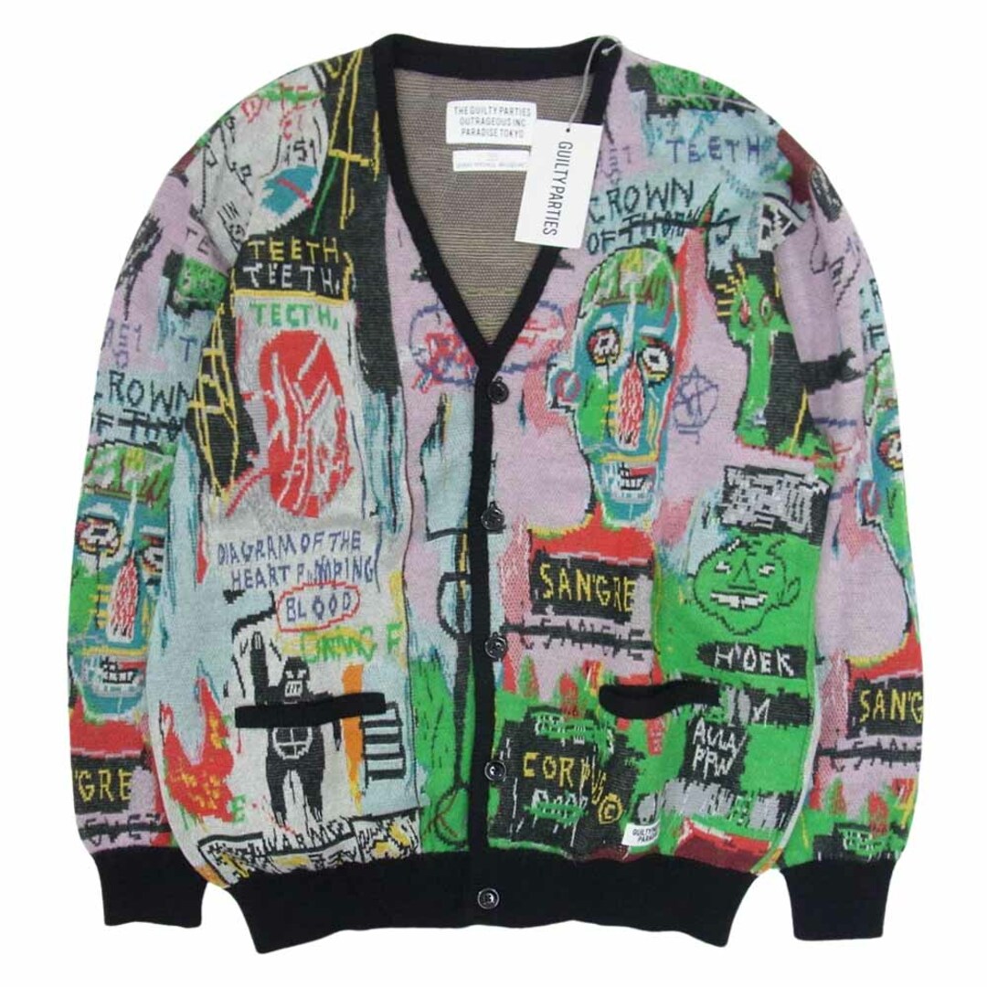 WACKO MARIA ワコマリア BASQUIAT ニットカーディガン L