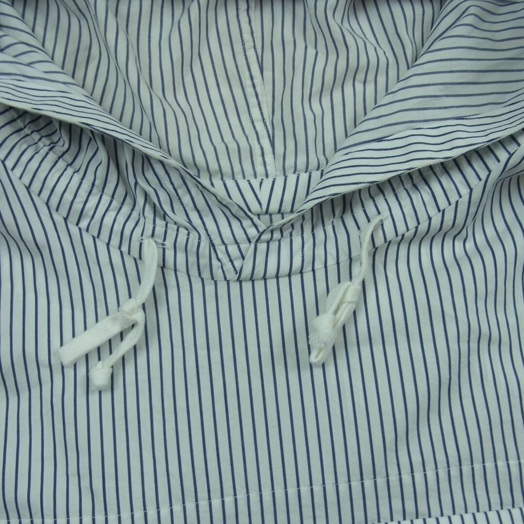 COMME des GARCONS(コムデギャルソン)のCOMME des GARCONS コムデギャルソン FI--C001 SHIRT シャツ 綿ストライプ プルオーバー フーディ パーカー ネイビー系 ホワイト系 M【中古】 メンズのトップス(パーカー)の商品写真