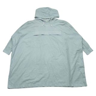 コムデギャルソン(COMME des GARCONS)のCOMME des GARCONS コムデギャルソン FI--C001 SHIRT シャツ 綿ストライプ プルオーバー フーディ パーカー ネイビー系 ホワイト系 M【中古】(パーカー)