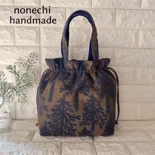 バッグミナペルホネン ハンドメイド 巾着バッグ M トートバッグ 巾着