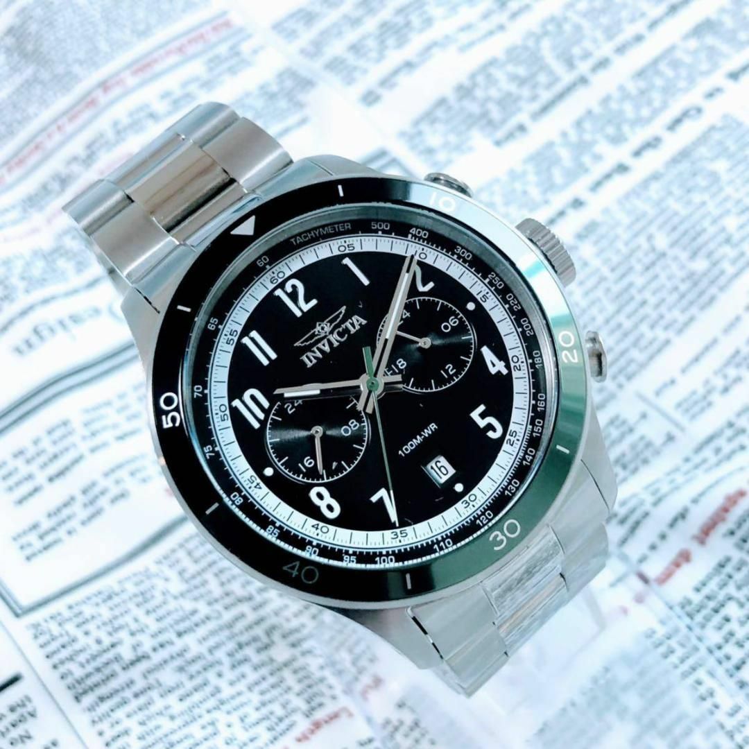 #2804【お洒落な高級感】メンズ 腕時計 インビクタ 動作良好 クォーツ 黒緑