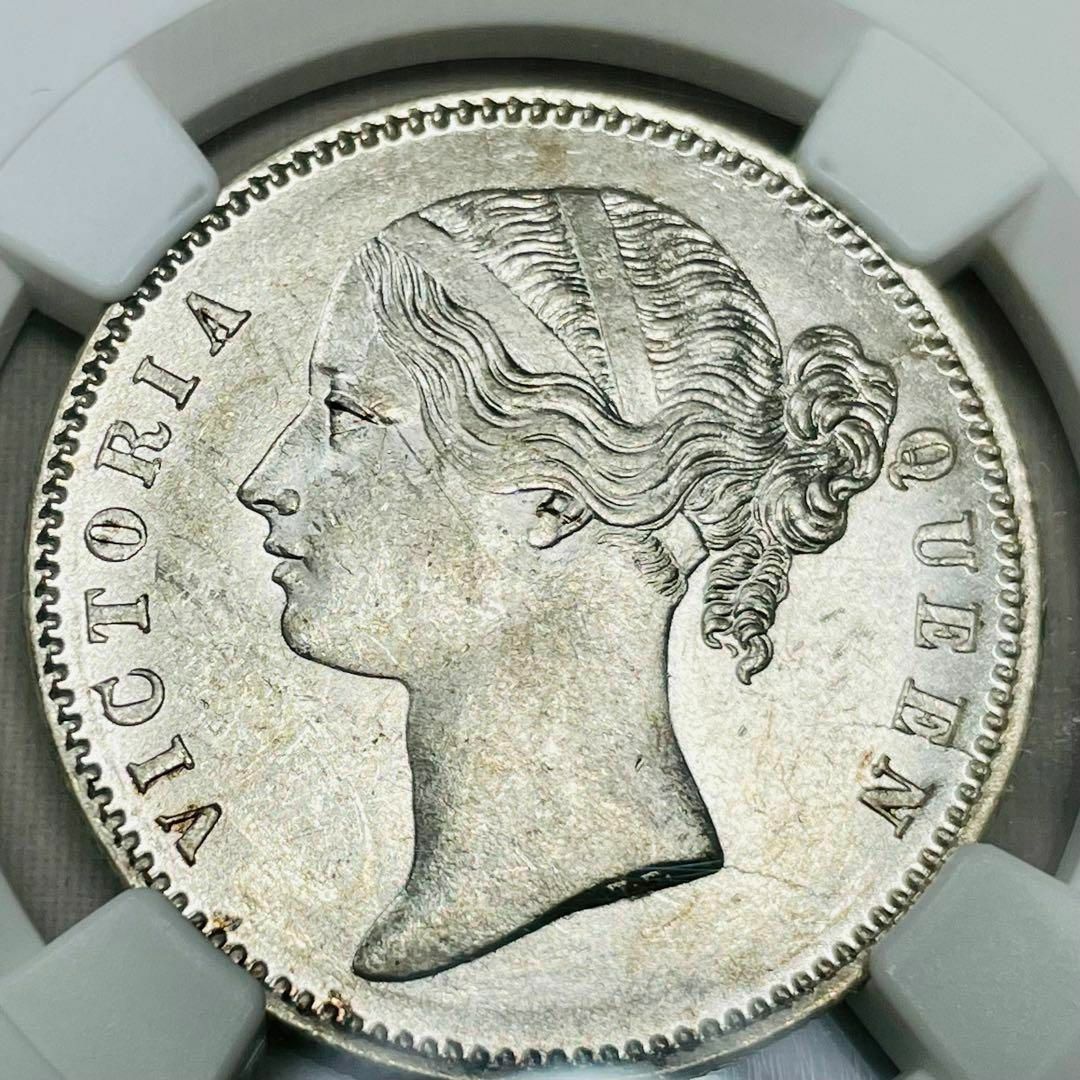1840 イギリス領インド 1ルピー銀貨 ヤングヘッド ヴィクトリア MS61-