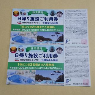 【匿名】藤田観光 株主優待 2枚 箱根小涌園ユネッサン、下田海中水族館(その他)