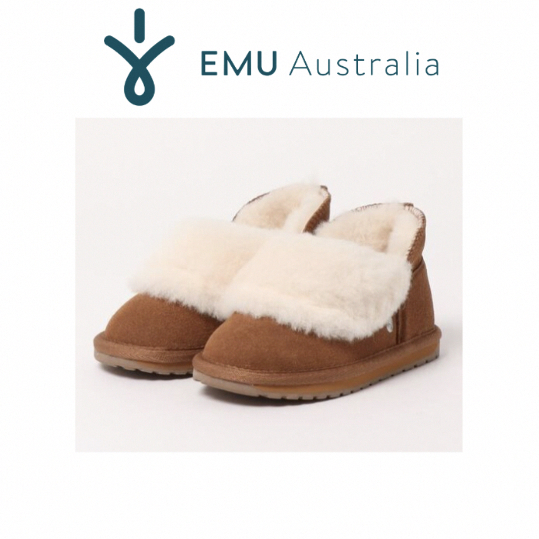 UGG(アグ)のEMU Australia ♡ 新品未使用　ムートンブーツ　ショート　キッズ キッズ/ベビー/マタニティのキッズ靴/シューズ(15cm~)(ブーツ)の商品写真