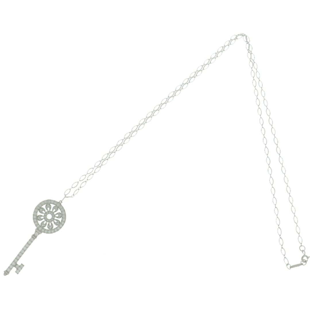 Tiffany & Co.(ティファニー)の(新品仕上げ済）ティファニー TIFFANY ペタル キー ダイヤ ネックレス PT950 × K18 WG × ダイヤ ペンダント 鍵 8608 レディースのアクセサリー(ネックレス)の商品写真