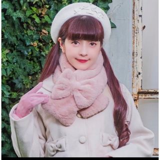 シマムラ(しまむら)の新品★しまむら青木美沙子さんコラボ★リボンファーティペット★ピンク(マフラー/ショール)