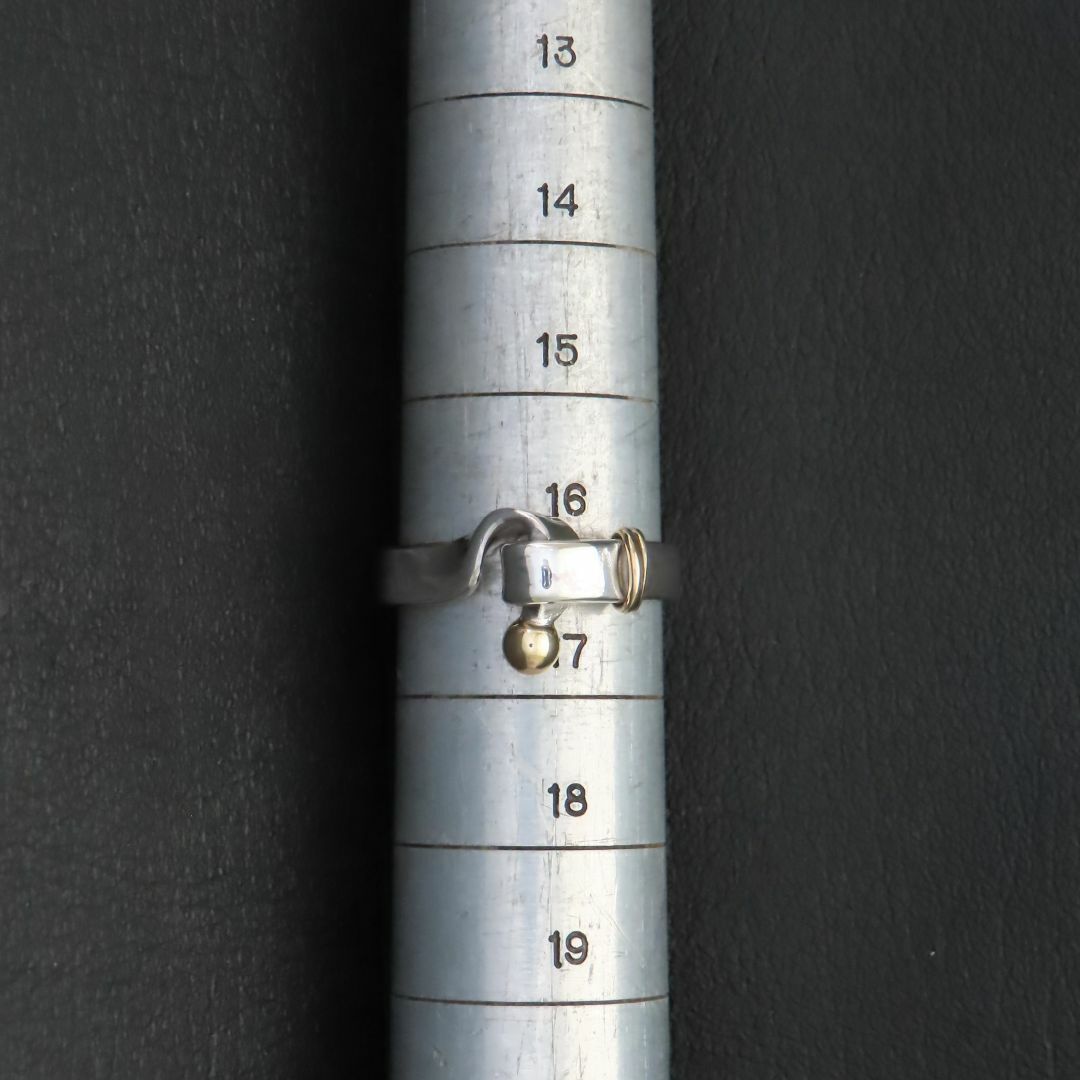 新品同様 美品 ティファニー フック&アイ リング 925 K18 16号 新品同様 美品 ティファニー フック&アイ リング 925 K18 16号