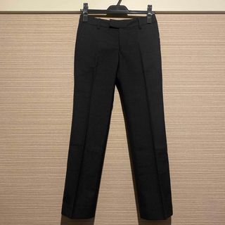 spic and span ウールハイウエステーパードパンツ36 黒　総ゴム