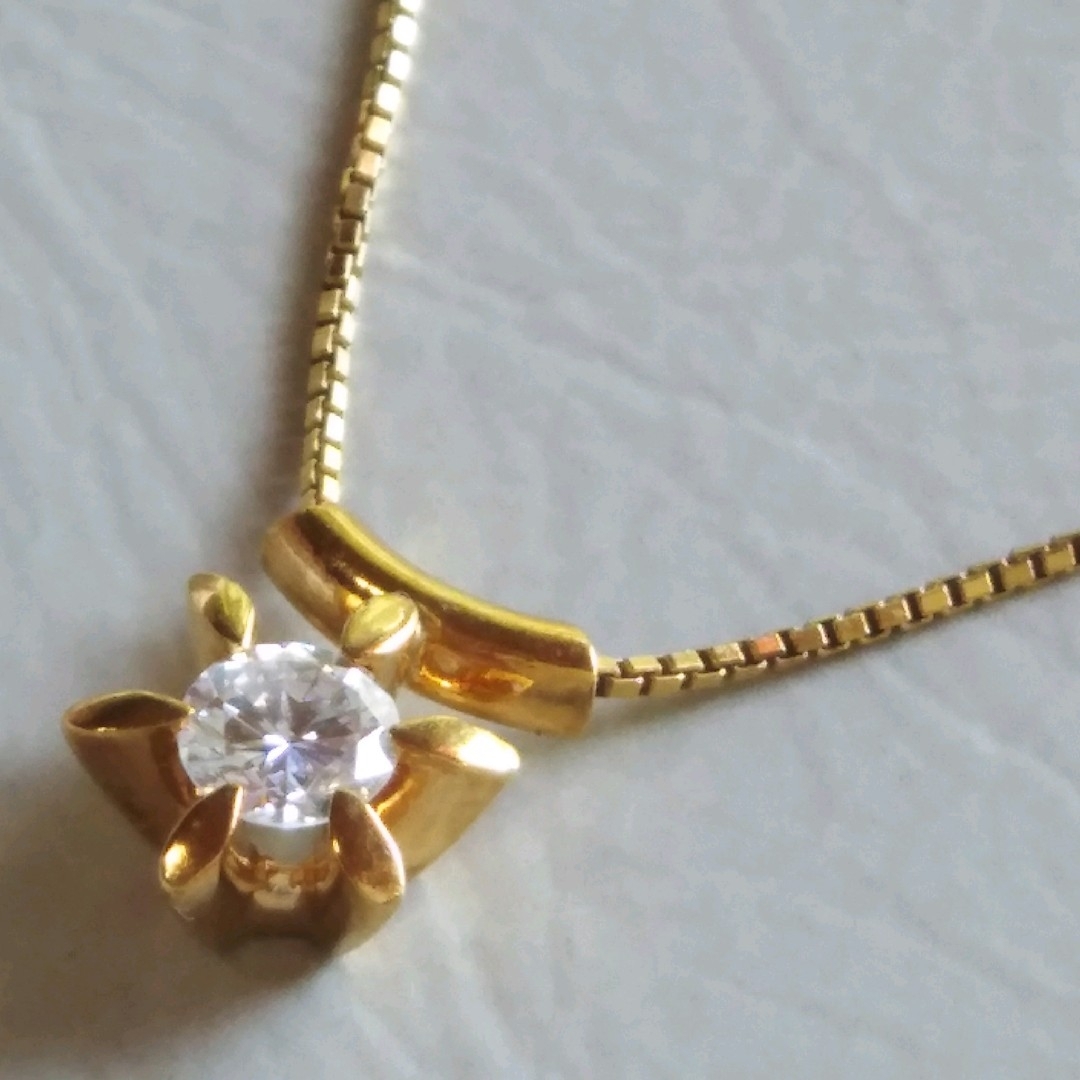 K18 ダイヤモンド 0.2ct ネックレス toei crown レディースのアクセサリー(ネックレス)の商品写真