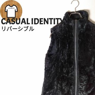 【CASUAL IDENTITY ベスト ボア リバーシブル フルジップA504(ベスト/ジレ)