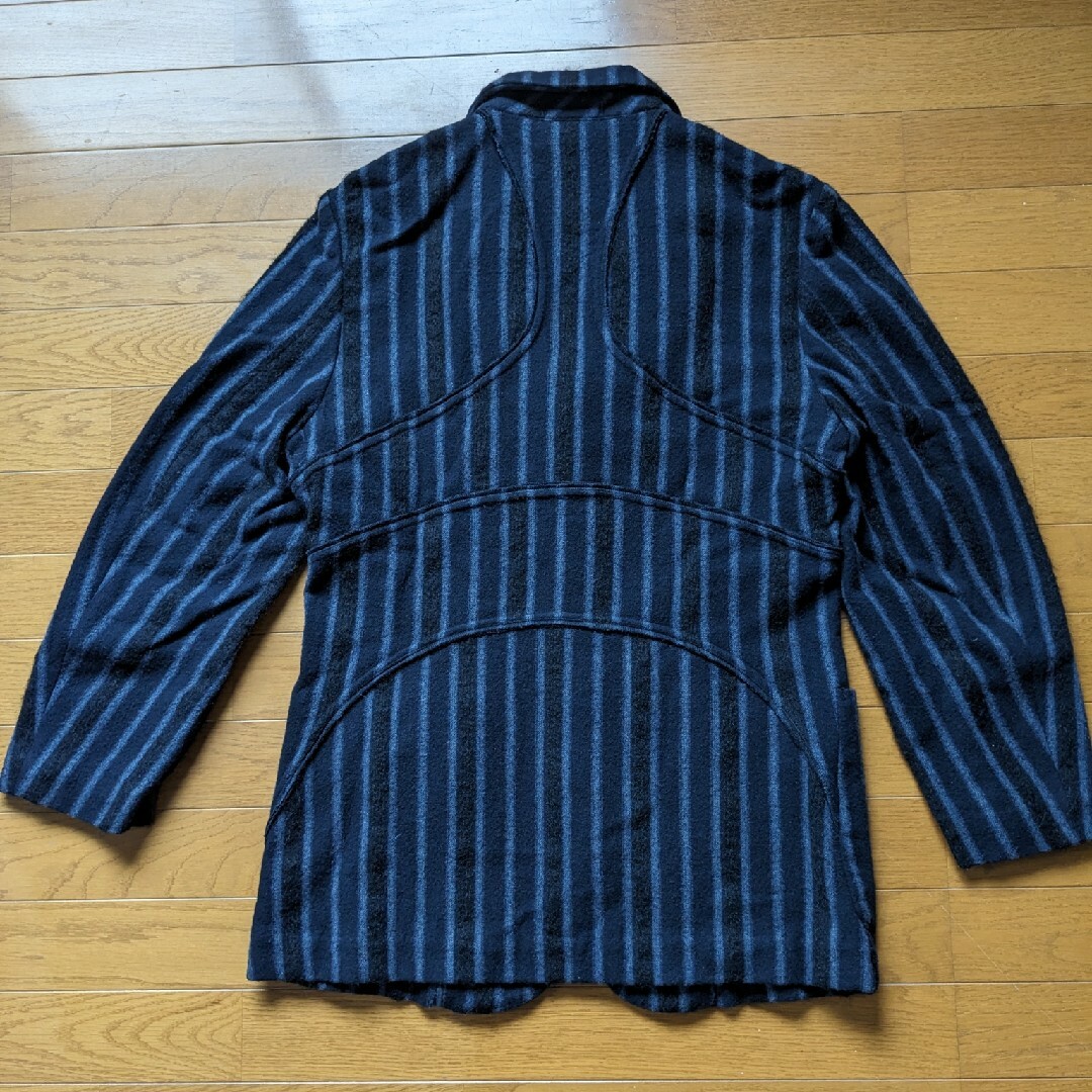 COMME des GARCONS HOMME PLUS(コムデギャルソンオムプリュス)のコムデギャルソンオムプリュス　ウール　ストライプ　テーラードジャケット　Mサイズ メンズのジャケット/アウター(テーラードジャケット)の商品写真