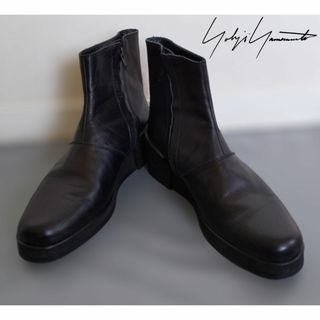 ヨウジヤマモト(Yohji Yamamoto)のYohji Yamamoto ヨウジヤマモト　レザー　ショートブーツ　1度だけ(ブーツ)