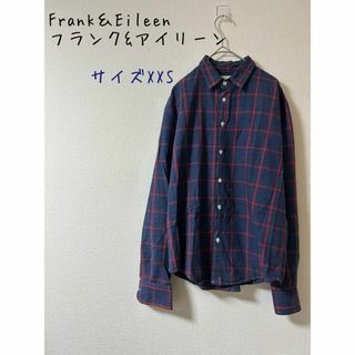 Frank&Eileen フランクアンドアイリーン シャツ マドラス チェック 柄 コットンシャツ LUKE ネイビー レッド ホワイト 紺赤白 S トップス 長袖シャツ【メンズ】【美品】