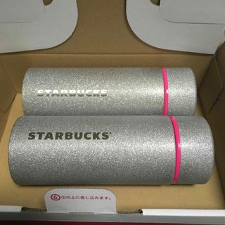 スターバックス(Starbucks)のスターバックス　ステンレスボトルグリッターシルバー355ml 銀　クリスマス(タンブラー)