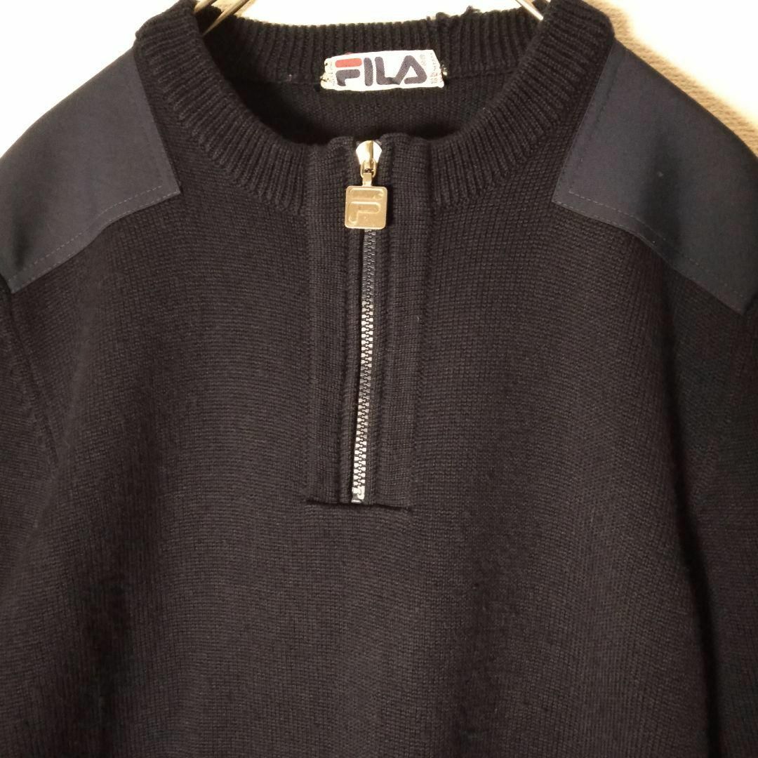 FILA(フィラ)の【FILA ハーフジップニット S セーター イタリア古着 A581 メンズのトップス(ニット/セーター)の商品写真