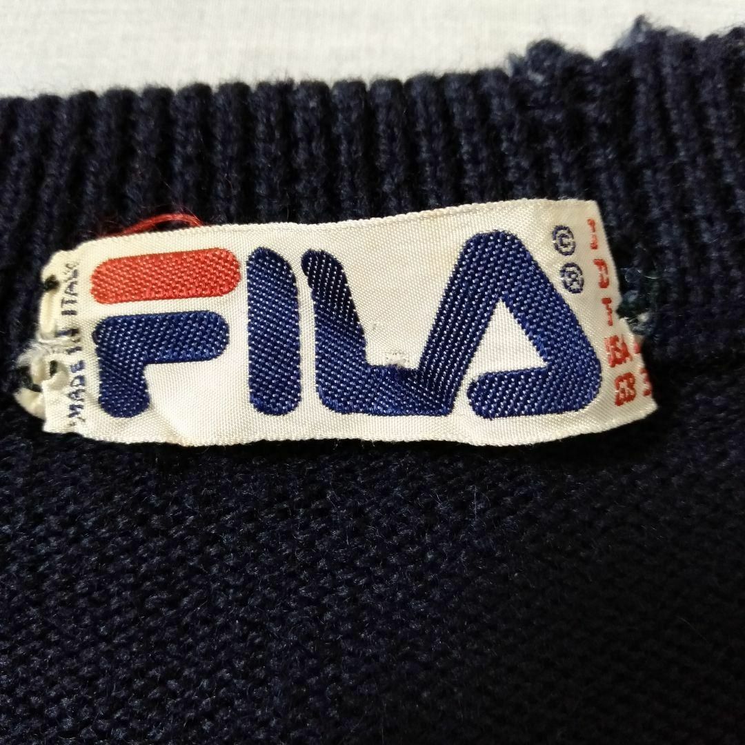 FILA(フィラ)の【FILA ハーフジップニット S セーター イタリア古着 A581 メンズのトップス(ニット/セーター)の商品写真