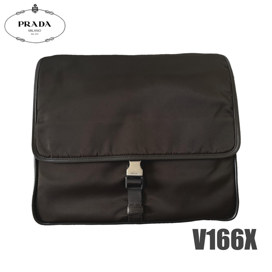 PRADA プラダ 大型ショルダーバッグ V166X EBANO