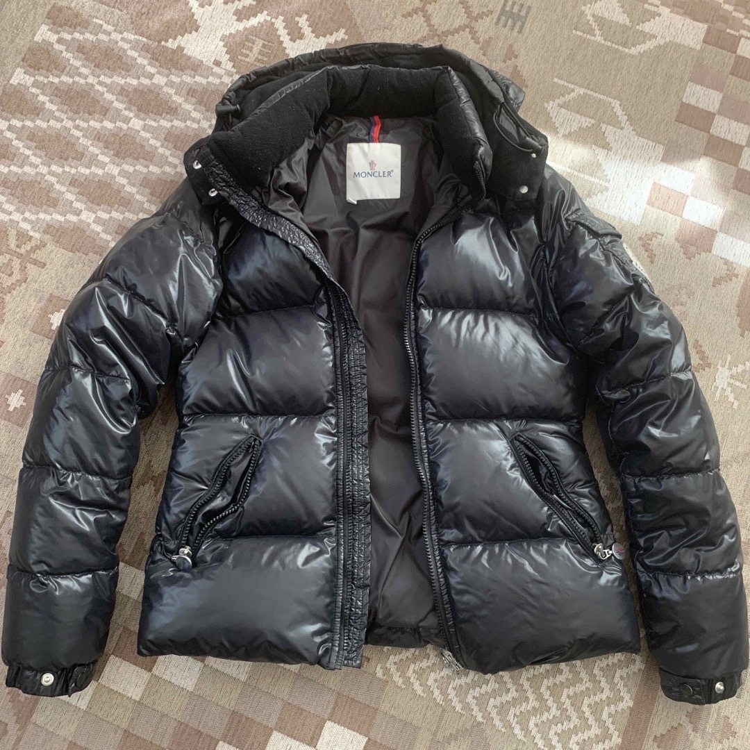 44㎝【良品】MONCLER モンクレール　ダウンジャケット　BADIA サイズ0 黒