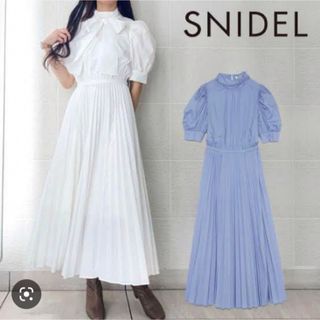 スナイデル(SNIDEL)のsnidel ボウタイシャツワンピース(ロングワンピース/マキシワンピース)