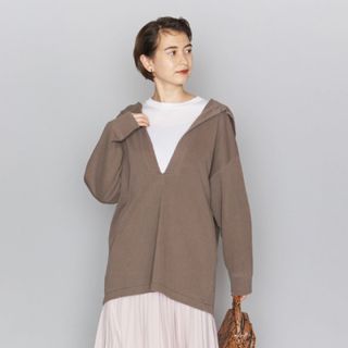 ビューティアンドユースユナイテッドアローズ(BEAUTY&YOUTH UNITED ARROWS)のＢＹ　コットンピグメントスキッパーフードチュニック／スウェットо(パーカー)