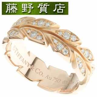 ティファニー(Tiffany & Co.)の （新品仕上げ済）ティファニー TIFFANY ビクトリア ヴァイン バンド ダイヤ リング 指輪 K18 PG × ダイヤモンド フルダイヤ 約11.5号 8610(リング(指輪))