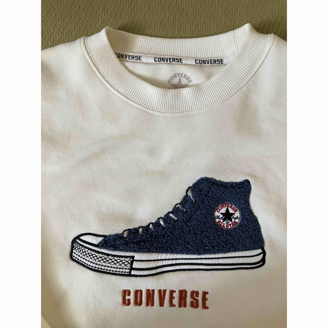 CONVERSE(コンバース)のconverseトレーナー 白　Mサイズ（裏起毛） レディースのトップス(トレーナー/スウェット)の商品写真