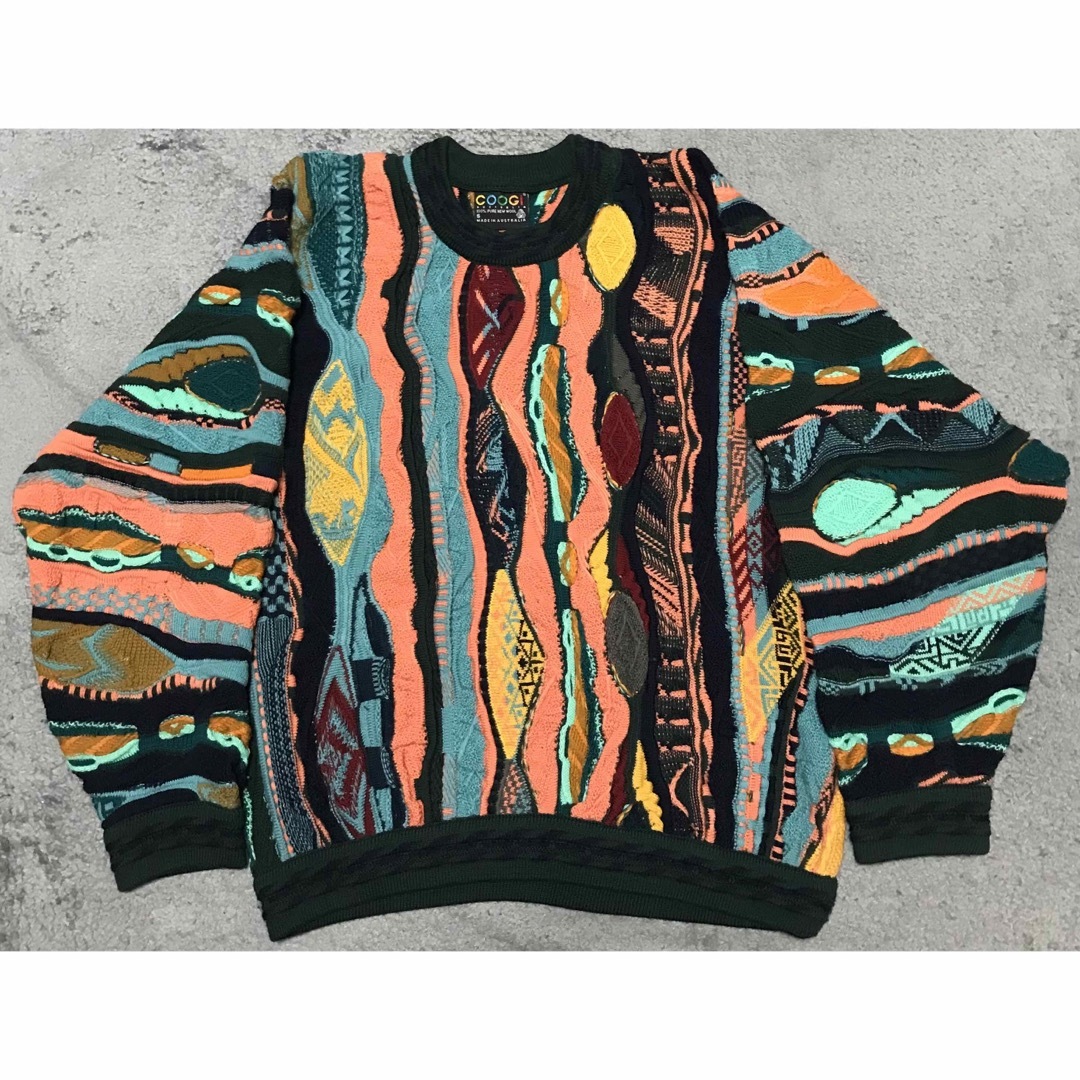 coogi マルチカラー3Dニット