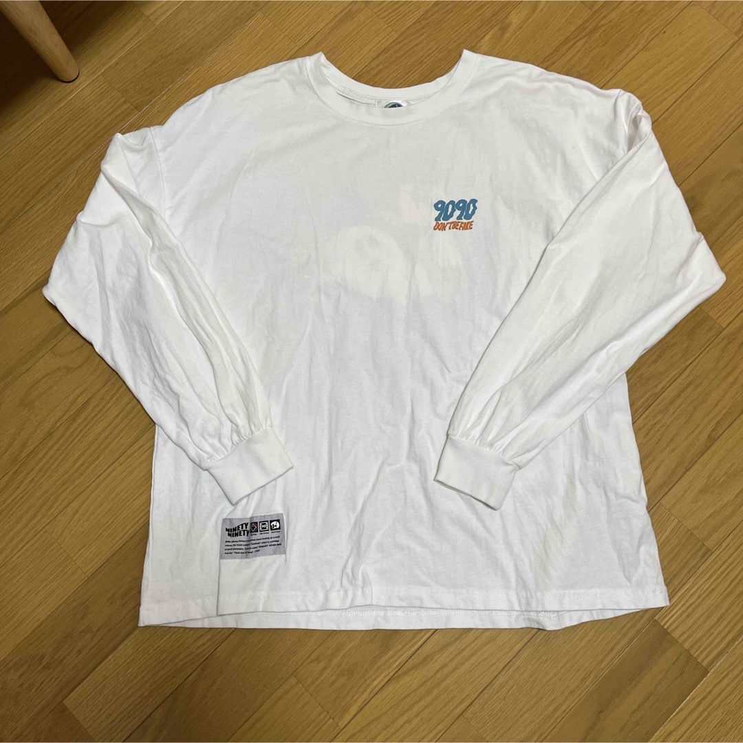 9090 長袖Tシャツ　ホワイト