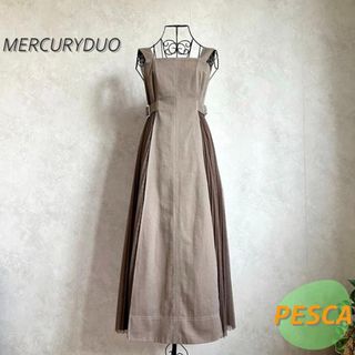 マーキュリーデュオ(MERCURYDUO)の【美品】マーキュリーデュオ　ジャンパースカート(ロングワンピース/マキシワンピース)